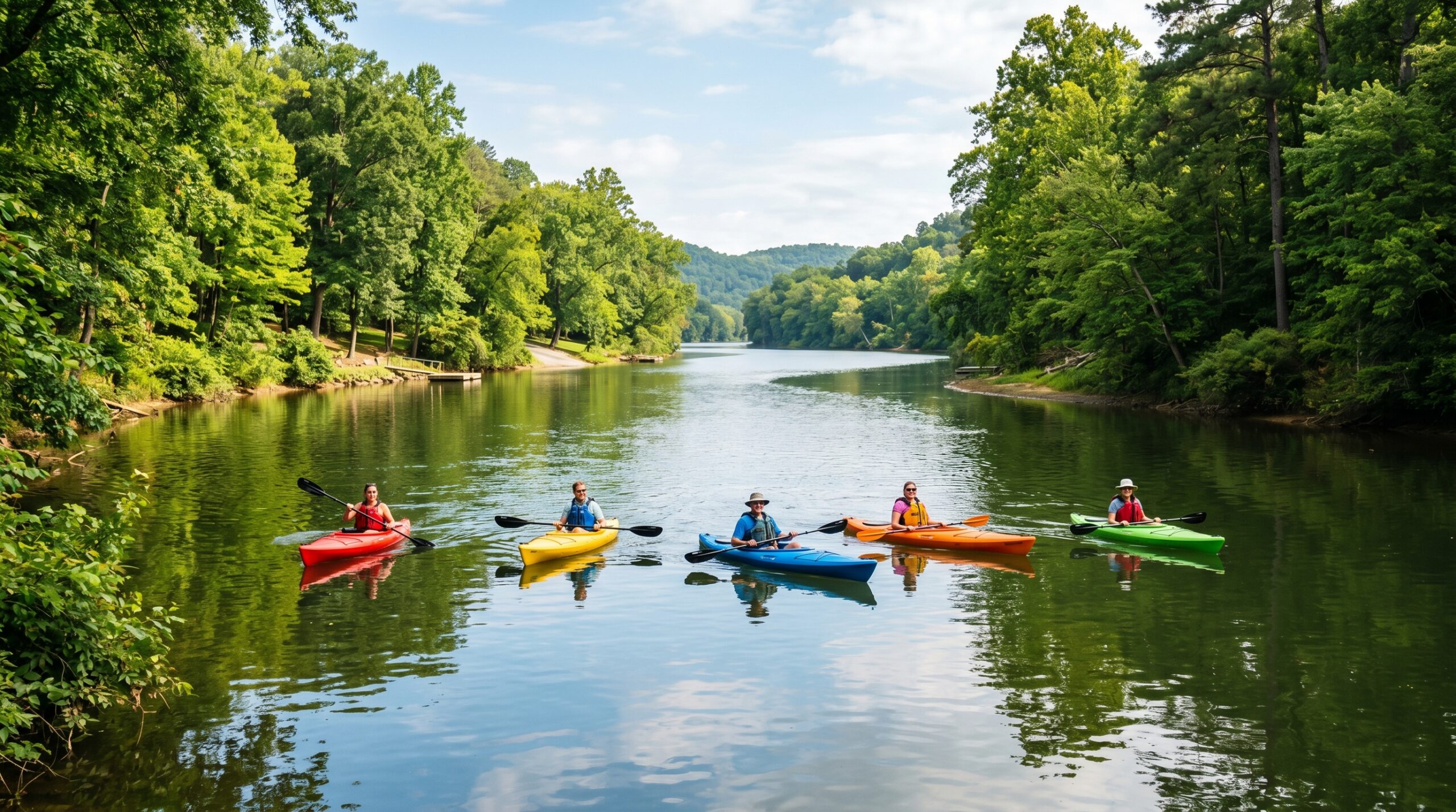 Kayaking on the Duck River near Columbia, TN